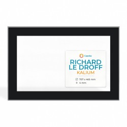 Richard Le Droff KALIUM Glas - Rechteck Siebdruck Kaminglas für Kaminofen
