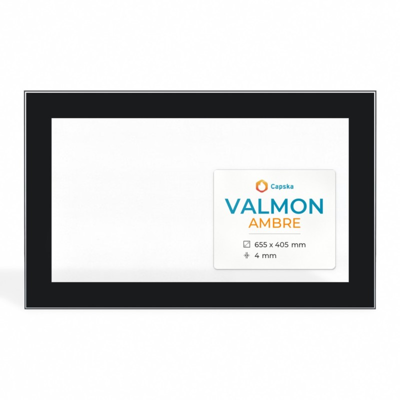 Valmon AMBRE Glass Panel - Fireplace Insert Upgrade
