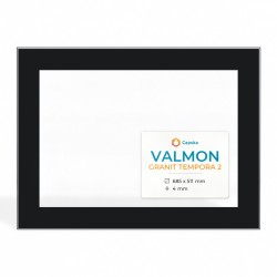 Valmon GRANIT TEMPORA 2 Glass - Rectangular Screen-printed glass panel for fireplace insert