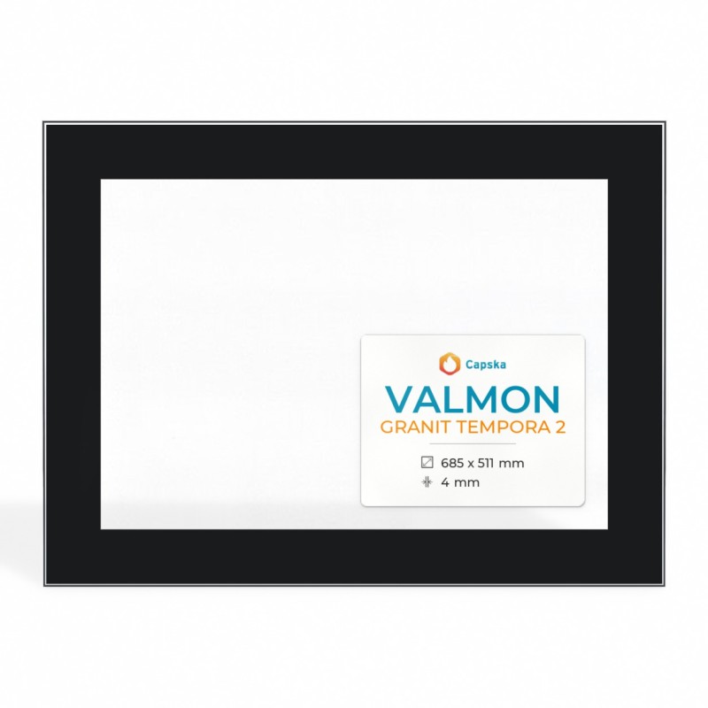 Valmon GRANIT TEMPORA 2 Glass - Rectangular Fireplace Insert Panel
