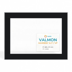 Valmon MARBRE 14 F / VF Glass - Rectangular Screen-printed glass panel for fireplace insert