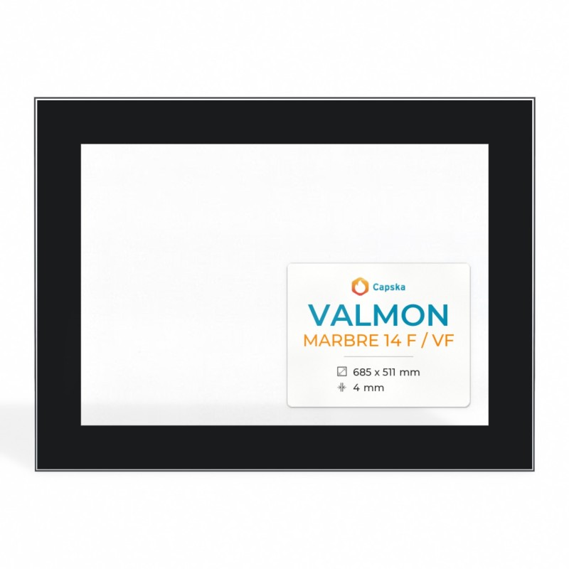 Valmon MARBRE 14 F / VF Glass Panel for Fireplace Insert