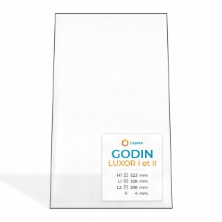 Vetro Godin LUXOR I ET II - Vetro Trapezoidale isoscele per stufa a legna