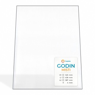 Godin MISTI Glass - Isoceles Trapezoid Panel for Wood Burning Stoves