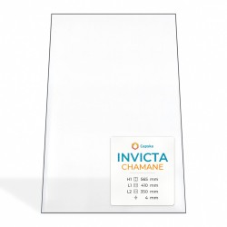 Vitre Invicta CHAMANE - Verre Trapèze isocèle pour poêle à bois