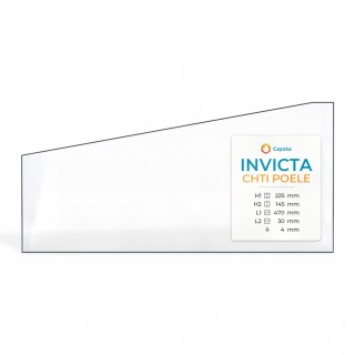 Invicta CHTI POELE Glass - 1 Cut Corner Panel for Wood Burning Stove