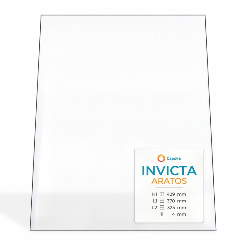 Vetro Invicta ARATOS - Vetro Trapezoidale isoscele per stufa a legna