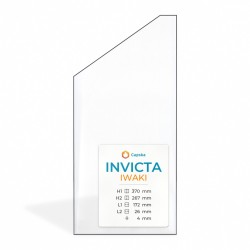 Vitre Invicta IWAKI - Verre 1 angle coupé Latéral gauche pour poêle à bois