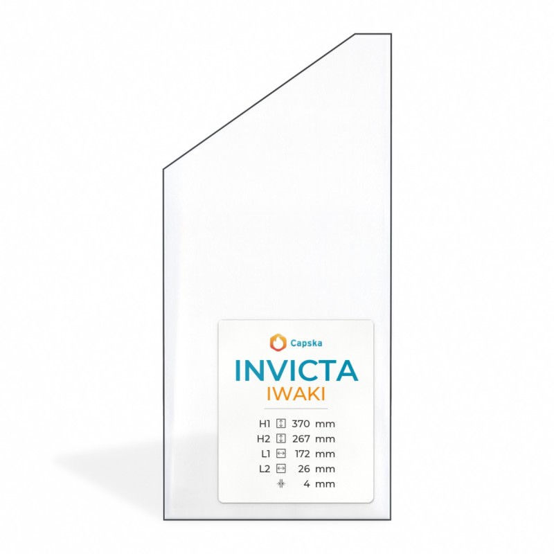Vitre Invicta IWAKI - Verre 1 angle coupé pour poêle à bois