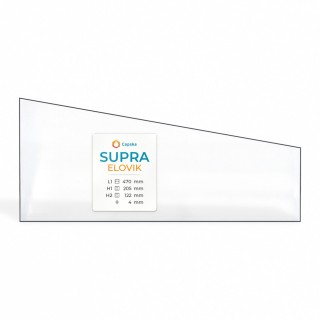 Vitre Supra ELOVIK - Verre Trapèze rectangle Côté gauche