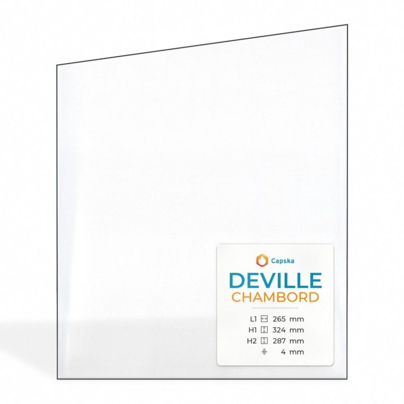 Vetro Deville CHAMBORD (porta destra) - Vetro Trapezio rettangolare Diritto
