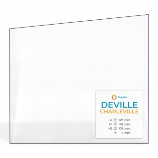 Vetro Deville CHARLEVILLE - Vetro Trapezio rettangolare per stufa a legna