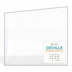 Vitre Deville CHARLEVILLE (petit trapèze) - Verre Trapèze rectangle pour poêle à bois