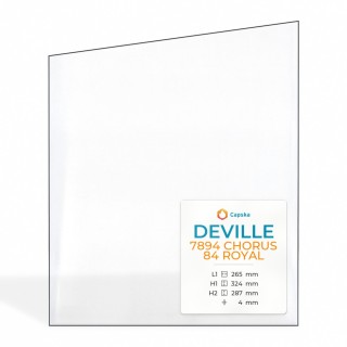 Vitre Deville 7894 CHORUS 84 ROYAL - Verre Trapèze rectangle Côté droit