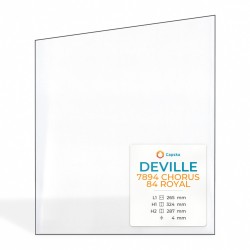 Deville 7894 CHORUS 84 ROYAL (right-hand door) Glass - Right-angled trapezoid glass panel for fireplace insert