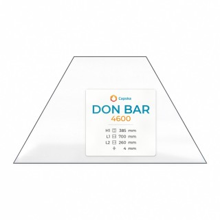 Vitre Don Bar 4600 - Verre Trapèze isocèle pour insert
