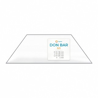 Vitre Don Bar 45327 - Verre Trapèze isocèle pour insert