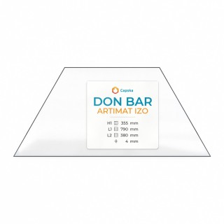 Vetro Don Bar ARTIMAT IZO - Vetro Trapezoidale isoscele per caminetto