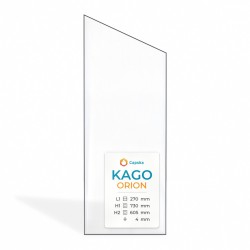 Vetro Kago ORION - Vetro Trapezio rettangolare Sinistro per stufa a legna