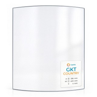 GKT COUNTRY Curved Glass Panel for Wood Burning Stove