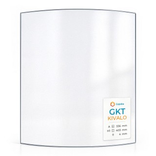 Gkt KIVALO Glas - gebogenes Kaminglas für Kaminofen