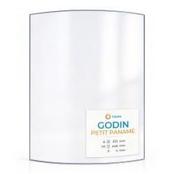Vitre Godin PETIT PANAME - Verre Courbe pour poêle à bois