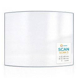 Vetro SCAN 3 Curvo 436x352 mm per stufa a legna