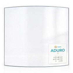 Aduro 1 Glas - in sich gebogenes Kaminglas für Kaminofen