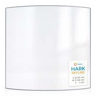 Vetro Hark SKYLINE Curvo per stufa a legna - 530 x 530 x 4 mm