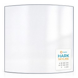 Hark SKYLINE Glas - in sich gebogenes Kaminglas für Kaminofen