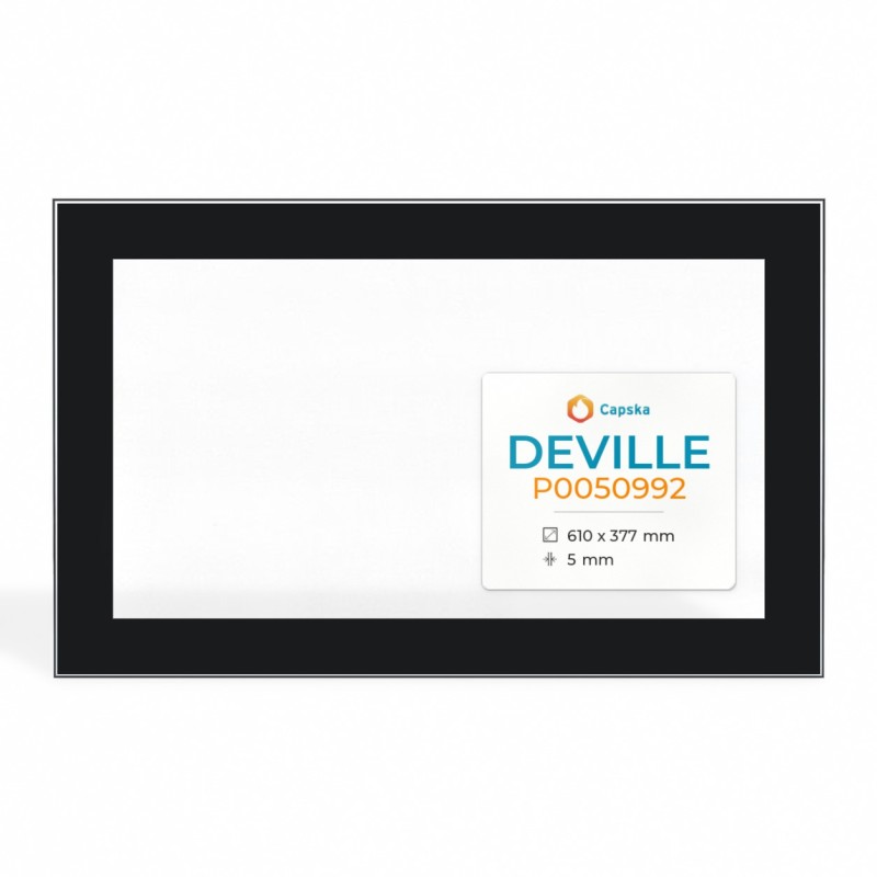 Deville P0050992 Glas - Rechteck Siebdruck Kaminglas