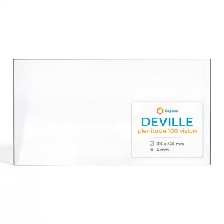 Vitre Deville PLENITUDE 100 VISION - Verre Rectangle pour insert