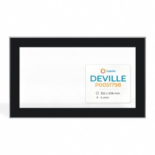 Vetro Deville P0051798 - Vetro Rettangolo Serigrafato per stufa a legna