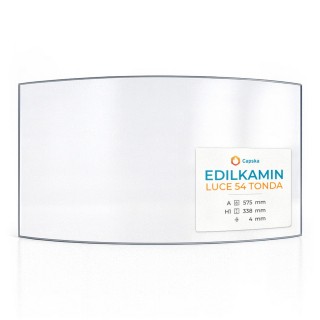 Edilkamin LUCE 54 TONDA Glas - Kaminglas für Kaminofen
