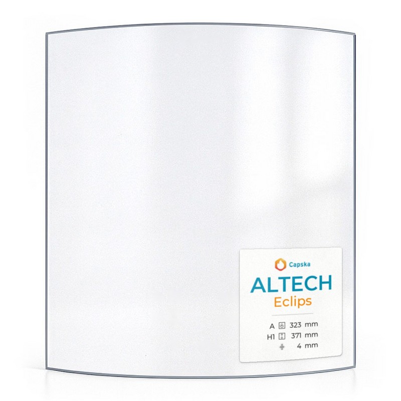 Altech Eclips Glas - Gebogenes Kaminglas für Kaminofen