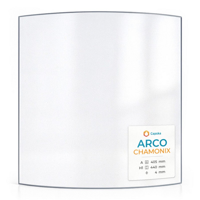 ARCO CHAMONIX Glass - Curved Panel for Wood Burning Stove