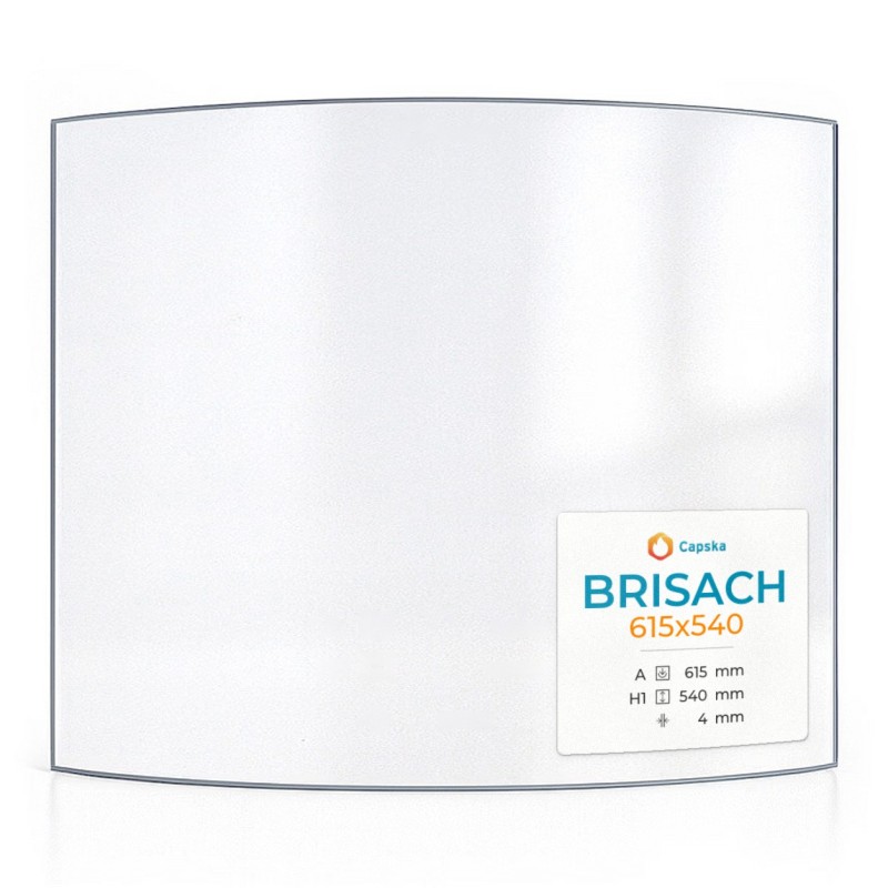 Brisach 615X540 Curved Glass Panel for Wood Burning Stove