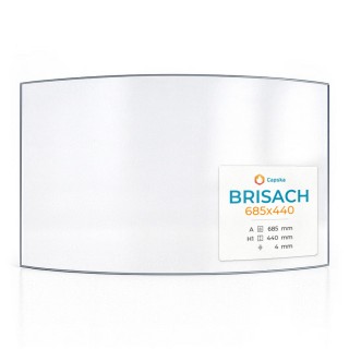 Brisach 685X440 Glass - Curved Glass Panel for Wood Burning Stove