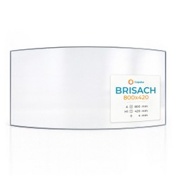 Brisach 800X420 Glass - Curved glass panel for wood burning stove