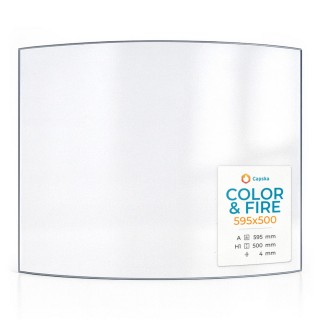 Color & Fire 595X500 Glas - Glas für Kaminofen