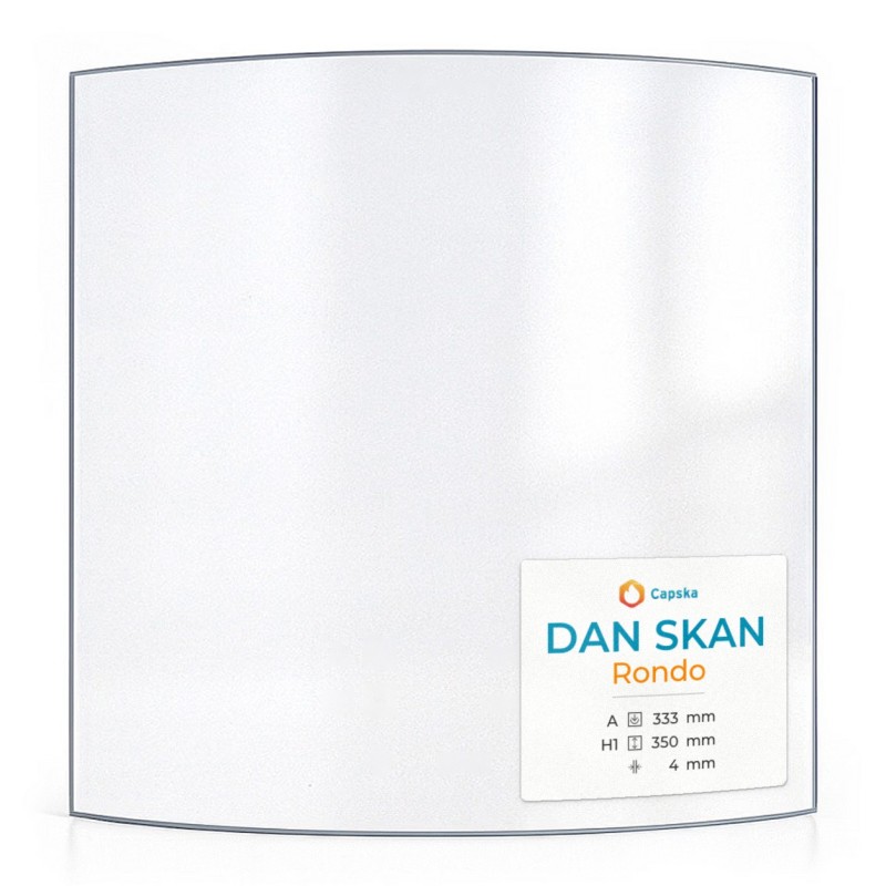 Dan Skan RONDO Glass - Curved Glass Panel for Wood Burning Stove