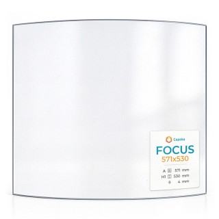 Vetro Focus 571X530 - Vetro Curvo per stufa a legna