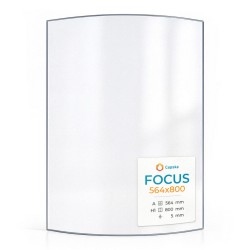 Vitre Focus 564X800 - Verre Courbe pour poêle à bois
