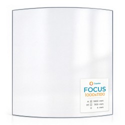 Vitre Focus 1000X1100 - Verre Courbe pour poêle à bois