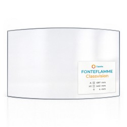 Fonteflamme CLASSVISION Glass - Curved glass panel for fireplace insert