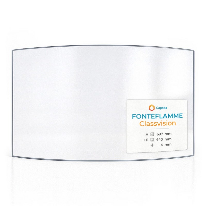 Fonteflamme CLASSVISION Glass - Curved Fireplace Insert Panel