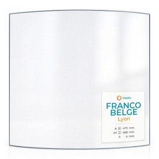 Franco Belge LYON Glas - Kaminglas in sich gebogen