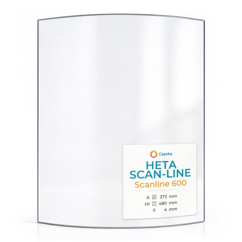 Vetro Heta Scan-Line SCANLINE 600 - Vetro Curvo per stufa a legna