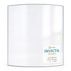 Invicta ONSEN Glas - in sich gebogenes Kaminglas für Kaminofen