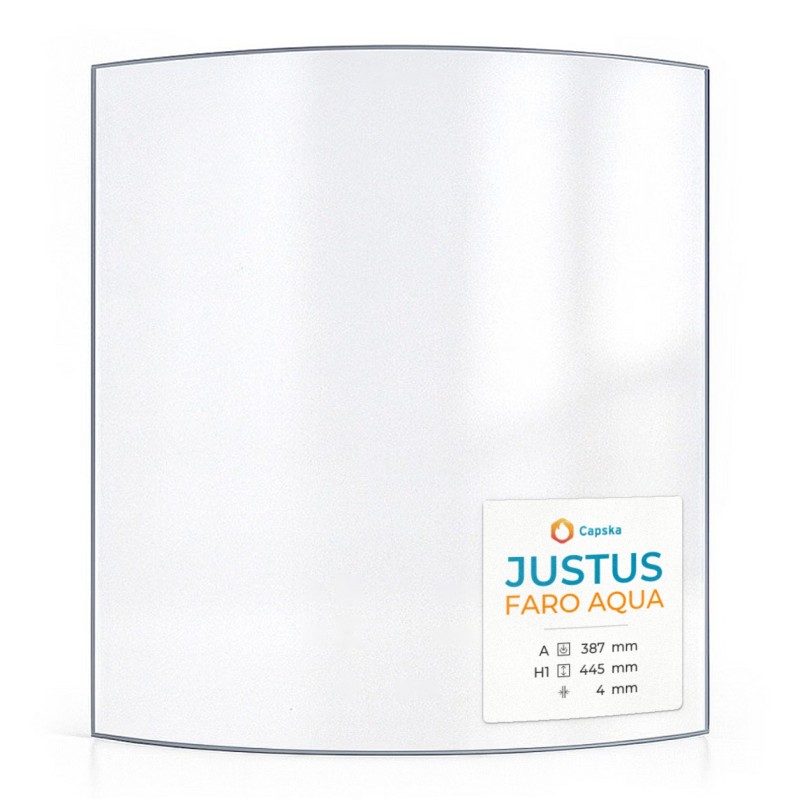 Vetro Justus FARO AQUA - Vetro Curvo per stufa a legna